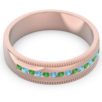 Men's Center Channel Milgrain 6mm Band