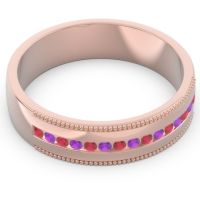 Men's Center Channel Milgrain 6mm Band