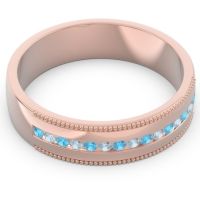Men's Center Channel Milgrain 6mm Band