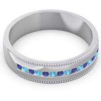 Men's Center Channel Milgrain 6mm Band