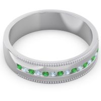 Men's Center Channel Milgrain 6mm Band