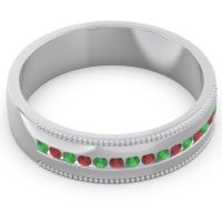 Men's Center Channel Milgrain 6mm Band