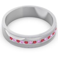 Men's Center Channel Milgrain 6mm Band