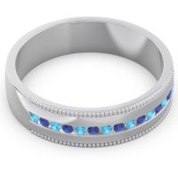 Men's Center Channel Milgrain 6mm Band