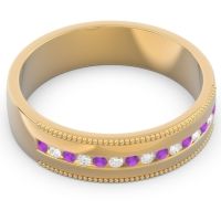 Men's Center Channel Milgrain 6mm Band