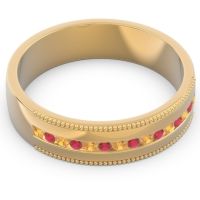Men's Center Channel Milgrain 6mm Band