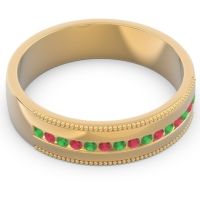 Men's Center Channel Milgrain 6mm Band