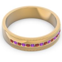 Men's Center Channel Milgrain 6mm Band