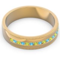 Men's Center Channel Milgrain 6mm Band