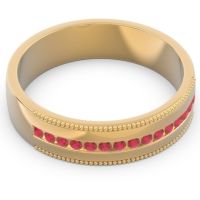 Men's Center Channel Milgrain 6mm Band