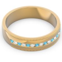 Men's Center Channel Milgrain 6mm Band