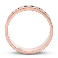 Men's Center Channel Milgrain 6mm Band