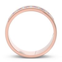 Men's Center Channel Milgrain 6mm Band