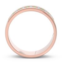 Men's Center Channel Milgrain 6mm Band