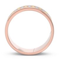 Men's Center Channel Milgrain 6mm Band