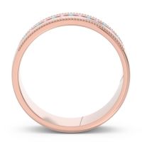 Men's Center Channel Milgrain 6mm Band