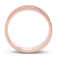 Men's Center Channel Milgrain 6mm Band