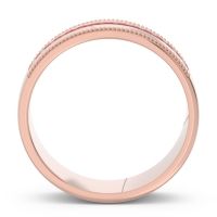 Men's Center Channel Milgrain 6mm Band