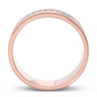 Men's Center Channel Milgrain 6mm Band