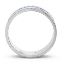 Men's Center Channel Milgrain 6mm Band