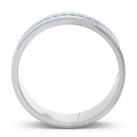 Men's Center Channel Milgrain 6mm Band