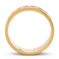 Men's Center Channel Milgrain 6mm Band