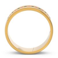 Men's Center Channel Milgrain 6mm Band