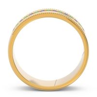 Men's Center Channel Milgrain 6mm Band