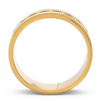 Men's Center Channel Milgrain 6mm Band