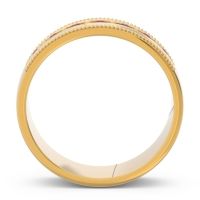 Men's Center Channel Milgrain 6mm Band