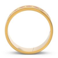 Men's Center Channel Milgrain 6mm Band