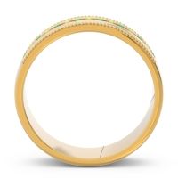 Men's Center Channel Milgrain 6mm Band