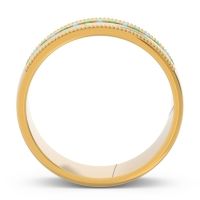 Men's Center Channel Milgrain 6mm Band
