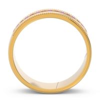 Men's Center Channel Milgrain 6mm Band