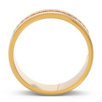 Men's Center Channel Milgrain 6mm Band