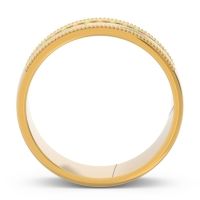 Men's Center Channel Milgrain 6mm Band