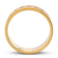 Men's Center Channel Milgrain 6mm Band