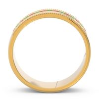 Men's Center Channel Milgrain 6mm Band