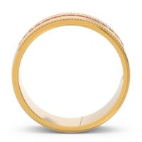 Men's Center Channel Milgrain 6mm Band
