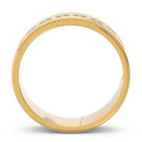 Men's Center Channel Milgrain 6mm Band