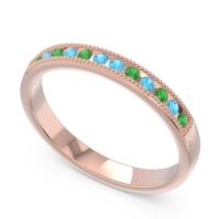 Half Eternity Milgrain Channel Set Tulita Band