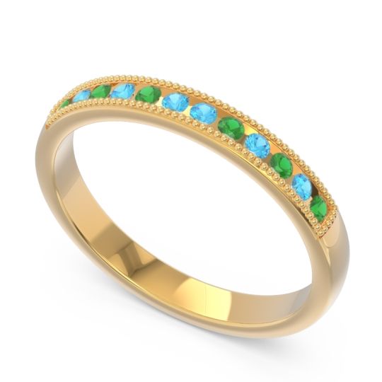 Half Eternity Milgrain Channel Set Tulita Band