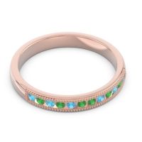 Half Eternity Milgrain Channel Set Tulita Band