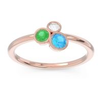 Petite Modern Bezel Guccha Ring