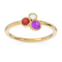 Petite Modern Bezel Guccha Ring