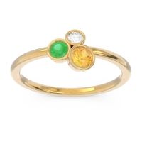 Petite Modern Bezel Guccha Ring