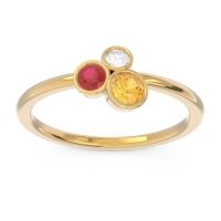 Petite Modern Bezel Guccha Ring
