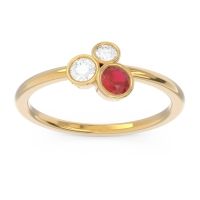 Petite Modern Bezel Guccha Ring