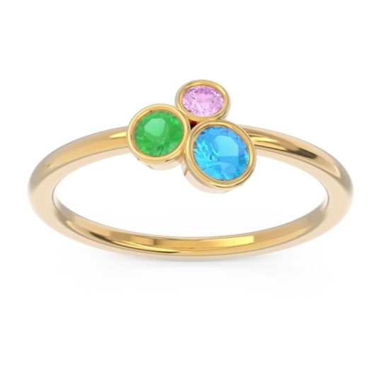 Petite Modern Bezel Guccha Ring