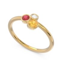 Petite Modern Bezel Guccha Ring